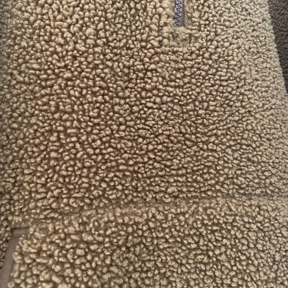 Old Navy Tan Sherpa Zip-Up Hoodie - Picture 2 of 6